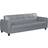 Visco Therapy Zinc 3 Seater Faux Leather Grey Sofa 82cm 3 Seater