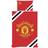 Manchester United FC Core Stripe Single Dynebetræk Hvid, Sort, Rød (200x135cm)