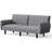 Onemill Convertible Sleeper With Armrest Grey Sofa 75cm 2 Seater