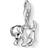 Thomas Sabo Puppy Charm Pendant - Silver/Black