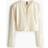 H&M Croppad Paljettopp - Ljusbeige