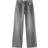 Bershka High Waisted 90s Wide Leg Jeans - Washed Grey