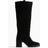 H&M Knee-high Suede Boots - Black