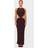 PrettyLittleThing Double Layer Slinky Twist Front Maxi Dress - Chocolate