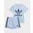 adidas Shorts Tee Set Kids - Clear Sky