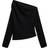 Mango Asymmetric Sequin Top - Black
