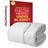 Dreamcatcher Deluxe Electric Blanket Fitted Fleece 3 Heat Settings Single Double King Blankets White (150x)