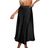 Cupshe Satin Midi Skirt - Black