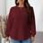 Shein Plus Size Casual Textured Fabric Pullover Sweatshirt - Solid Color