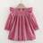Shein Baby Girl Solid Color Knit Ruffle Hem Dress - Soft Round Neck