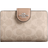 Coach Medium Corner Zip Wallet - Signature Canvas/Silver/Sand/Taupe