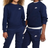 Nike Big Kid's Sportswear Club Fleece Sweatshirt - Midnight Navy/White (FD3006-410)