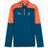 Puma Youth Creativity Quarter Zip Football Top - Ocean Tropic/Hot Heat