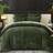 Ivellow Crushed Velvet Comforter Set King Green 5 pcs Bedspread Green (228.6x264.2cm)
