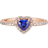 Pandora Sparkling Elevated Heart Ring - Rose/Blue/Transparent