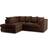 Furnishings For Less UK Luxor Chocolate Sofa 212cm 2pcs 4 Seater