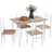 Homcom 83A-051V81LR Brown/White Bordsgrupp 70x110cm 5st