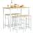 SoBuy OGT11-WN White/Natural Dining Set 60x100cm 5pcs