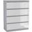 URBN Living High Glossy Grey/White Chest of Drawer 70x89cm