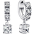 Pandora Pavé Dangle Hoop Earrings - Silver/Transparent