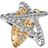 Pandora Sparkling Crossover Star Charm - Gold/Silver/Transparent