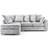 Furnishings For Less UK Chiswick Silver/Grey Sofa 215cm 4 Seater