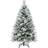 Pine Needles Artificial Xmas Green and White Christmas Tree 136cm