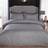 Sleepdown Luxury Lurex Jacquard Geometric Deco Set Kingsize Duvet Cover Green, Natural, Silver