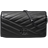 Tory Burch Kira Chevron Powder Coated Chain Wallet - Black