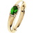 Christ Ring - Gold/Green/Diamonds