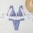 Shein Summer Porcelain Print Bikini Set - Blue/White