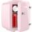 Yashe Mini Fridge 4 Liter 6 Cans Small Fridgerator Pink