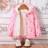 Shein Casual Cute Ditsy Floral Jacket - Pink
