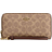 Coach Long Zip Around Wallet In Signature Canvas - Gold/Tan/Brown