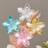 Shein Y2K Flower Shape Holographic Mermaid Hair Clips Set of 4 8cm