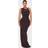 PrettyLittleThing Shape Sleeveless Ruched V Waist Maxi Dress - Chocolate