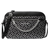 Michael Kors Jet Set Large Metallic Logo Jacquard Crossbody Bag - Black/silver