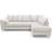 Abakus Direct Jumbo White Sofa 274.3cm 4 Seater