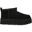 UGG Kid's Classic Ultra Mini logo Patch Suede & Shearling Platform - Black