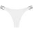 PINK Logo Cotton Shine High-Leg Thong Panty - Optic White