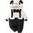 Shein Persoplay Kids 1 Piece Baby Boys Romper with Hood, Plush, Bow Tie and Panda Embroidery, Soft & Comfortable, Casual Style Perfect for Outdoor, Travel, Everyday Wear in Autumn & Winter