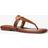 Michael Kors Lena Leather T-Strap Sandal - Brown