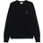 Lacoste Carded Wool Cable Knit Sweater - Midnight Blue