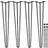 VEVOR Hairpin Legs 30 Inch Black Set of 4 Table Leg