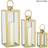 Alexandra House Living Steel Golden Lantern 49cm 3pcs