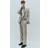 H&M Loose Fit Suit Trousers - Brown