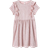 Vertbaudet Girl's Occasion Wear Dress in Fancy Iridescent Fabric - Pale Pink