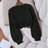 Shein Casual Solid Color Dropped Shoulder - Cable Knit