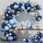 Shein Blue Metallic Balloons Garland Arch Kit