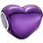 Pandora Metallic Heart Charm - Purple/Silver